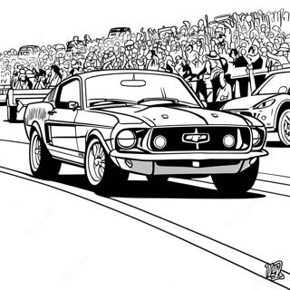 Pagina Para Colorear De Coche De Carreras Mustang Vintage 55902-46495