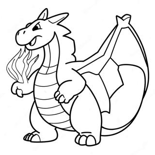 Pagina Para Colorear De Charizard Lanzando Fuego 55942-46517