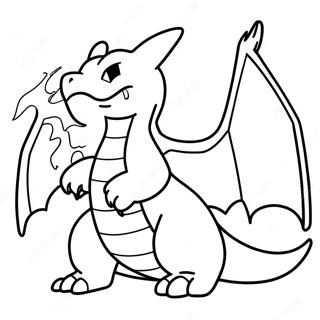 Pagina Para Colorear De Charizard Lanzando Fuego 55942-46520