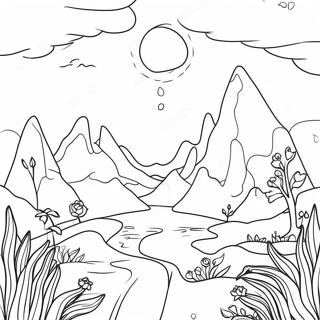 Pagina Para Colorear De Paisaje Surrealista De Dreamcore 55952-46528