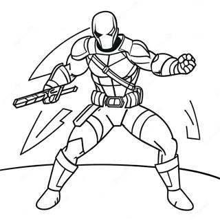 Pagina Para Colorear De La Pose Epica De Accion De Deathstroke 55962-46535