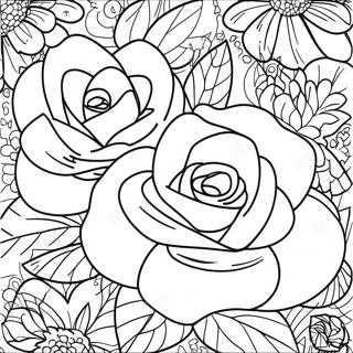 Pagina Para Colorear De Rosas Para Adultos 56041-46595