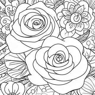 Pagina Para Colorear De Rosas Para Adultos 56041-46596