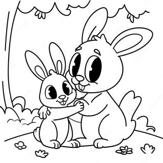 Pagina Para Colorear De Una Linda Escena De Amor De Bugs Bunny Y Lola 56082-46634