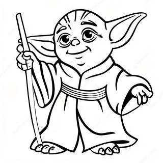 Pagina Para Colorear De Yoda Con Sable De Luz 56142-46676