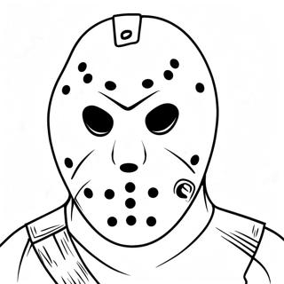 Pagina Para Colorear De La Iconica Mascara De Jason Voorhees 56191-46714