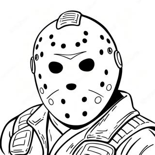 Pagina Para Colorear De La Iconica Mascara De Jason Voorhees 56191-46716