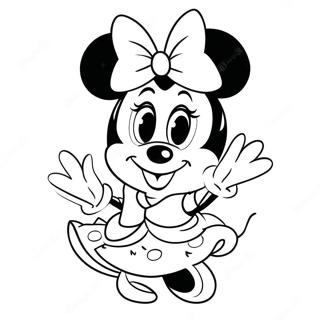 Pagina Para Colorear De La Linda Princesa Minnie Mouse En Un Vestido 56262-46780