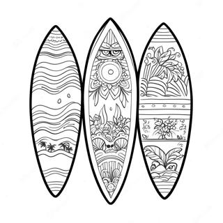 Pagina Para Colorear De Tablas De Surf Coloridas En La Playa 56282-46791