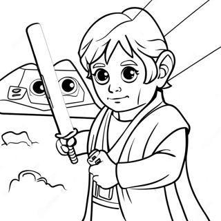 Pagina Para Colorear De Aventuras De Jovenes Jedi 56351-46834