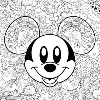 Pagina Para Colorear De Orejas De Mickey Brillantes 56372-46859