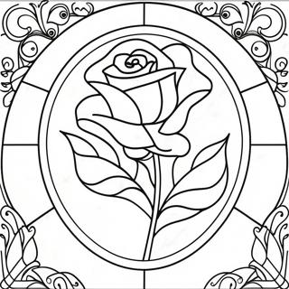 Pagina Para Colorear De La Rosa De Cristal De Beauty And The Beast 56411-46890