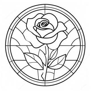 Pagina Para Colorear De La Rosa De Cristal De Beauty And The Beast 56411-46891