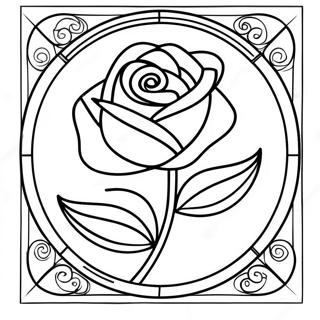 Pagina Para Colorear De La Rosa De Cristal Elegante 56412-46897