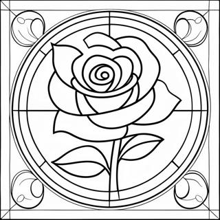 Pagina Para Colorear De La Rosa De Cristal Elegante 56412-46899