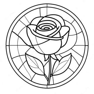 Pagina Para Colorear De La Rosa De Cristal Elegante 56412-46900