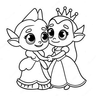 Pagina Para Colorear De La Princesa Bean Y Elfo 56472-46942