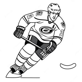 Pagina Para Colorear De Un Jugador De Los Carolina Hurricanes Patinando 56542-46998