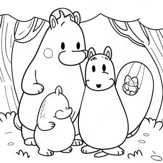 Pagina Para Colorear De La Aventura De La Familia Moomin 56622-47061