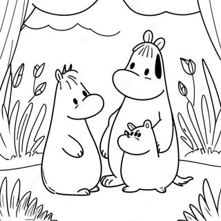 Pagina Para Colorear De La Aventura De La Familia Moomin 56622-47062