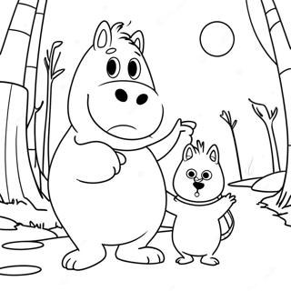 Pagina Para Colorear De La Aventura De La Familia Moomin 56622-47064