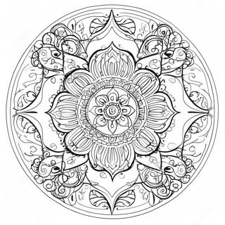 Pagina Para Colorear De Un Mandala Espiritual De Iluminacion 56671-47095