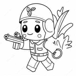 Pagina Para Colorear De Cerdo Soldado De Roblox Adorable En Accion 56722-47142