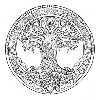 Pagina Para Colorear De Mandala Del Arbol De La Vida Unico 56871-47262