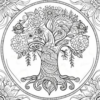 Pagina Para Colorear De Mandala Del Arbol De La Vida Unico 56871-47263