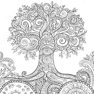 Pagina Para Colorear De Diseno Intrincado Del Arbol De La Vida 56872-47258