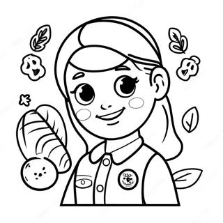 Niña Scout Brownie Páginas Para Colorear