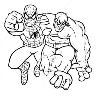 Pagina Para Colorear De Spiderman Y Hulk 56961-47330