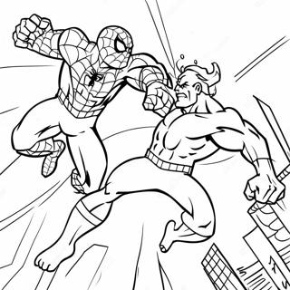 Pagina Para Colorear De Spiderman Y Hulk 56961-47332