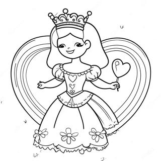 Pagina Para Colorear De La Elegante Reina De Corazones 56982-47352