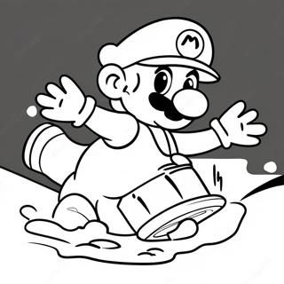 Pagina Para Colorear De Mario De Hielo Deslizandose Sobre El Hielo 56992-47359