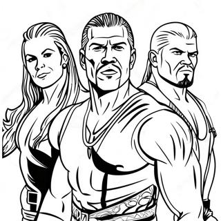 Pagina Para Colorear De Superestrellas De Wwe En Accion 57043-47393