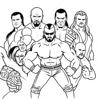 Pagina Para Colorear De Superestrellas De Wwe En Accion 57043-47395