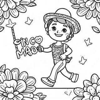 Pagina Para Colorear De La Colorida Fiesta Del Cinco De Mayo 57113-47455