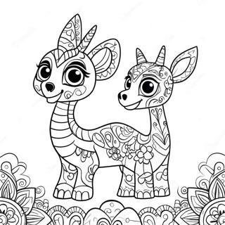 Pagina Para Colorear De Los Alebrijes Coloridos De Coco 57133-47531