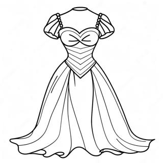 Pagina Para Colorear Del Vestido Brillante De Ariel 57143-47541