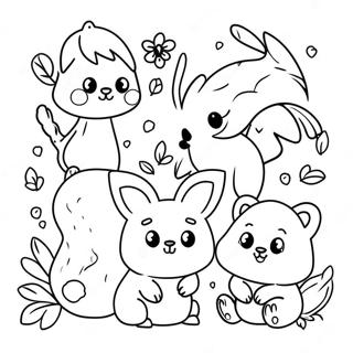 Pagina Para Colorear De Adorables Criaturas Del Bosque 5724-4582