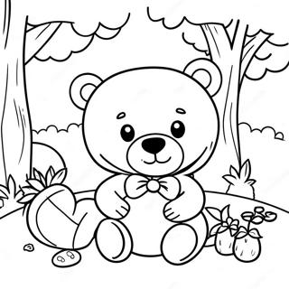 Pagina Para Colorear De Picnic De Oso De Peluche 57293-47655