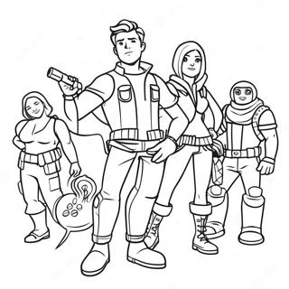 Pagina Para Colorear De Fiesta De Personajes De Fortnite 57304-47662