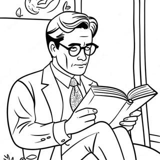 Pagina Para Colorear De Atticus Finch Leyendo Un Libro 57324-47679