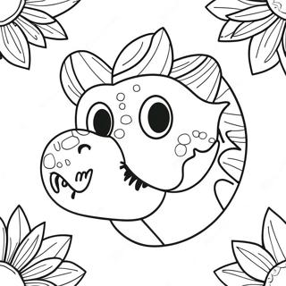 Pagina Para Colorear De Mascara De Dinosaurio Colorida 57364-47710