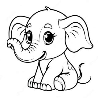 Pagina Para Colorear De Un Bebe Elefante 57544-47843