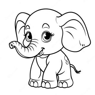 Pagina Para Colorear De Un Bebe Elefante 57544-47844