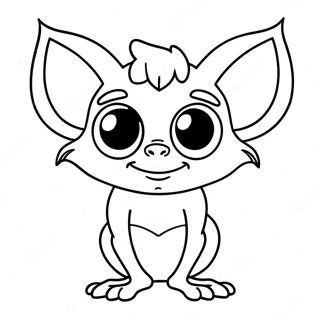 Pagina Para Colorear De Un Lindo Gremlin Con Ojos Grandes 57585-47878