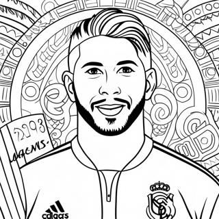 Sergio Ramos Páginas Para Colorear