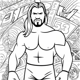 Pagina Para Colorear Del Desafio De 3 Marcadores Wwe 5763-4611